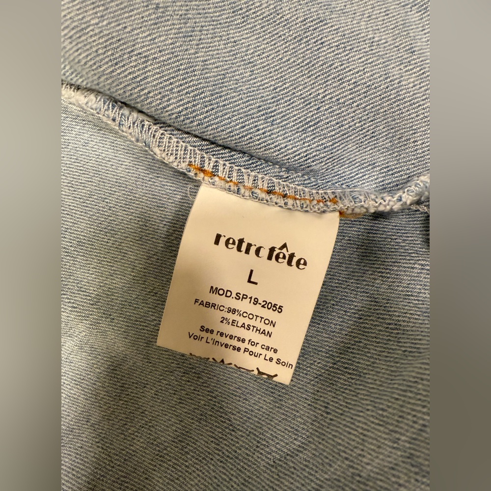 Retrofete Ada Denim Jacket with Puff Sleeves - Picture 6 of 8